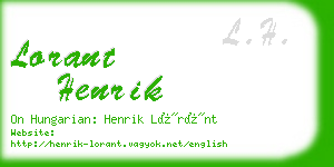 lorant henrik business card